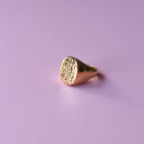 Hammered Signet Ring