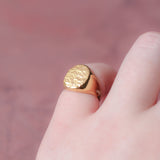 Hammered Signet Ring