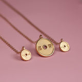 Gold Mini Gym Plate Necklace