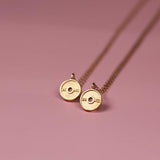 Gold Mini Gym Plate Necklace