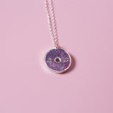 Opal Gym Bumper Plate Necklace - Amethyst