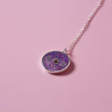 Opal Gym Bumper Plate Necklace - Amethyst