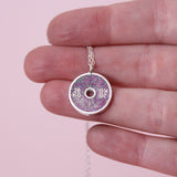 Opal Gym Bumper Plate Necklace - Amethyst